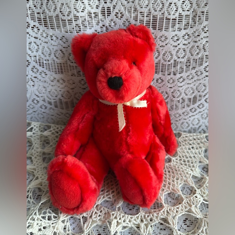 Bright Red Valentine Teddy Bear